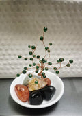The Prosperity Tree: Citrine & Jade Wire-Wrapped Healing Sculpture