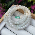 Ethereal White Jadeite Bead Bracelet