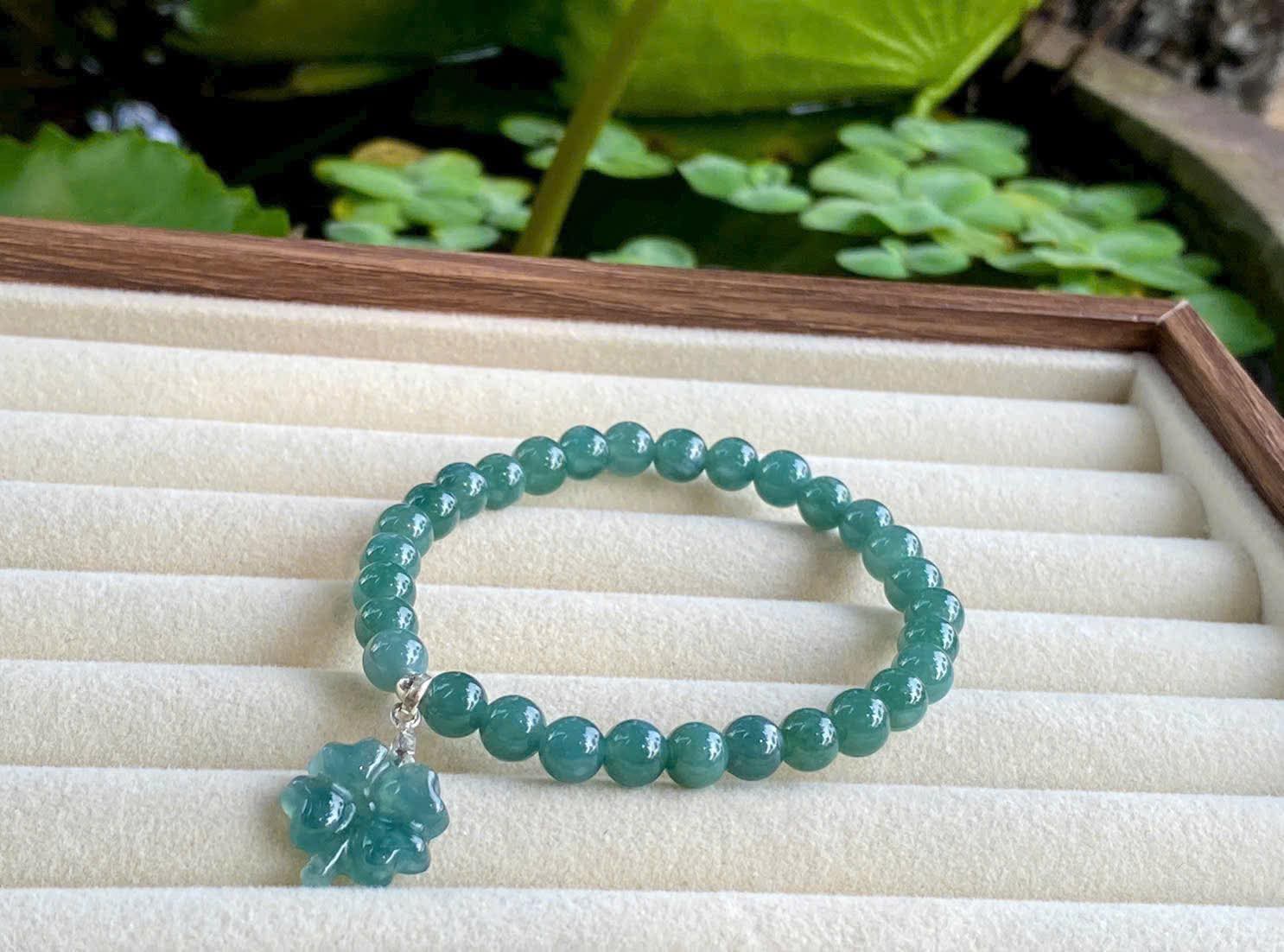 Whimsical Emerald Jadeite Charm Bracelet